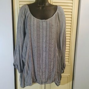 Lane Bryant lightweight chambray shirt